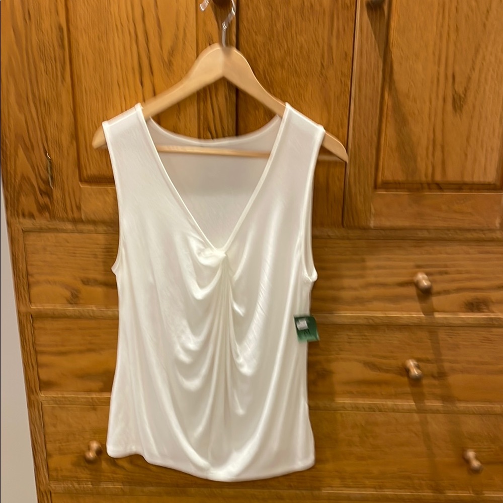 Off White, flowy, dressy tank top.